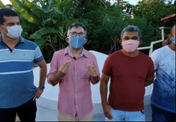 Diretoria da Obra Kolping prestigia inauguração de cisternas no Quilombo Mimbó