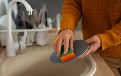 Louça brilhando: Economize água e detergente!
