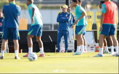 Carlo Ancelotti comanda o primeiro treino da seleção brasileira